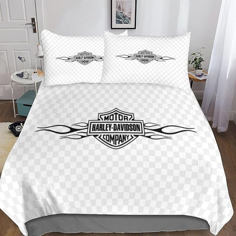 Harley Davidson Bedding Set Cover Design 3D NABL254 GladysClothing