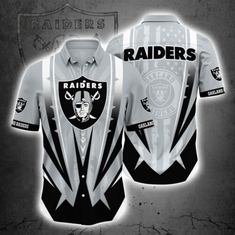 NFL Sport Las Vegas Raiders Button Shirt Design 3D Full Printed Sizes S
