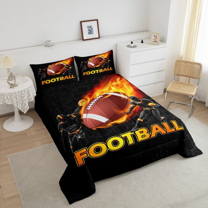 Sport Football American Football Player Bedding Set Cover Design 3D