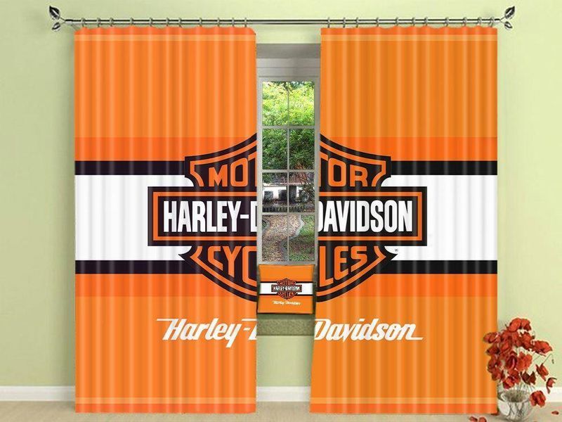 Gladyfashion Harley Davidson Curtain Design 3D Full Printed M602051
