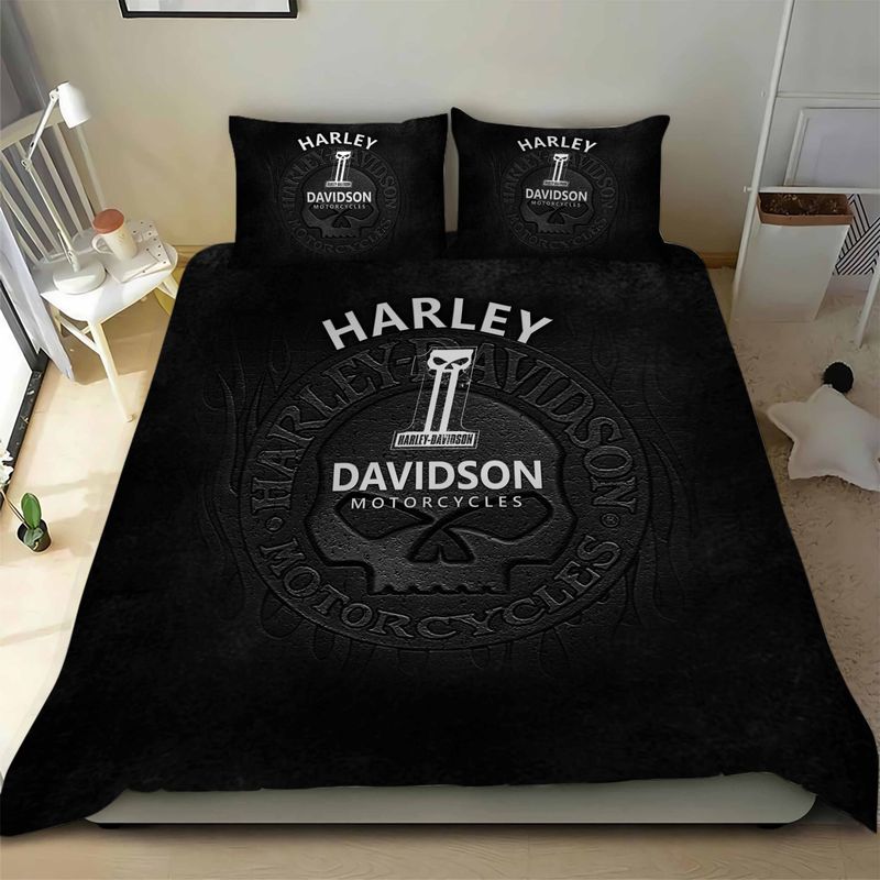 Harley Davidson Bedding Set Cover Design 3D NABB152 GladysClothing