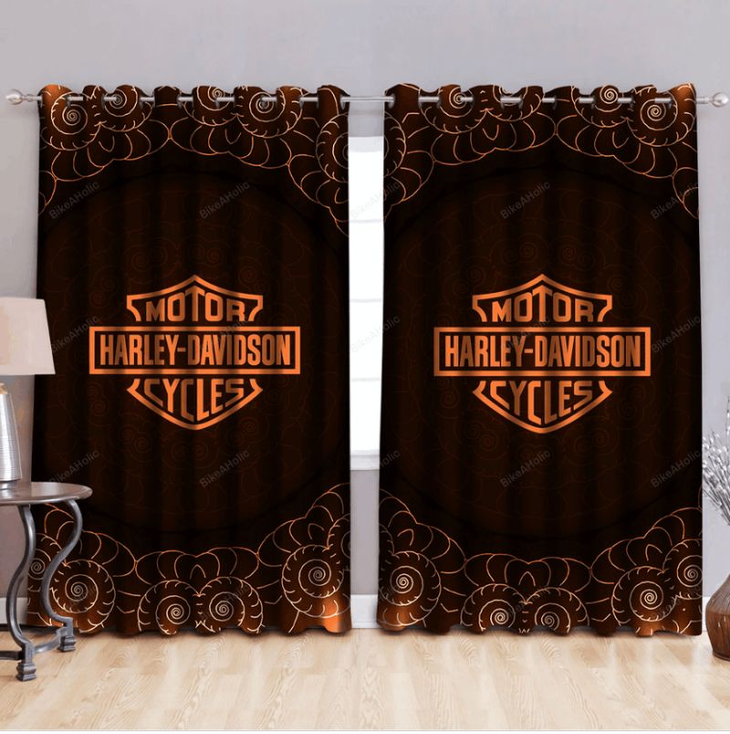 Harley Davidson Curtain Design 3D Full Printed NABB183 GladysClothing