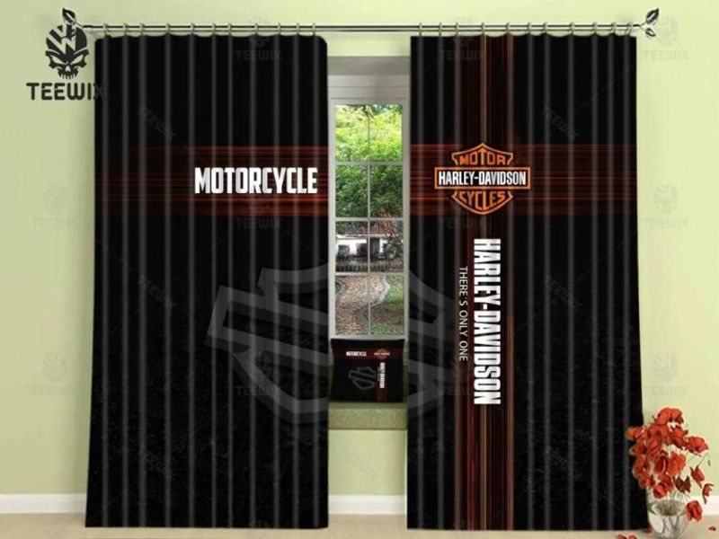 Harley Davidson Curtain Design 3D Full Printed NABB350 GladysClothing