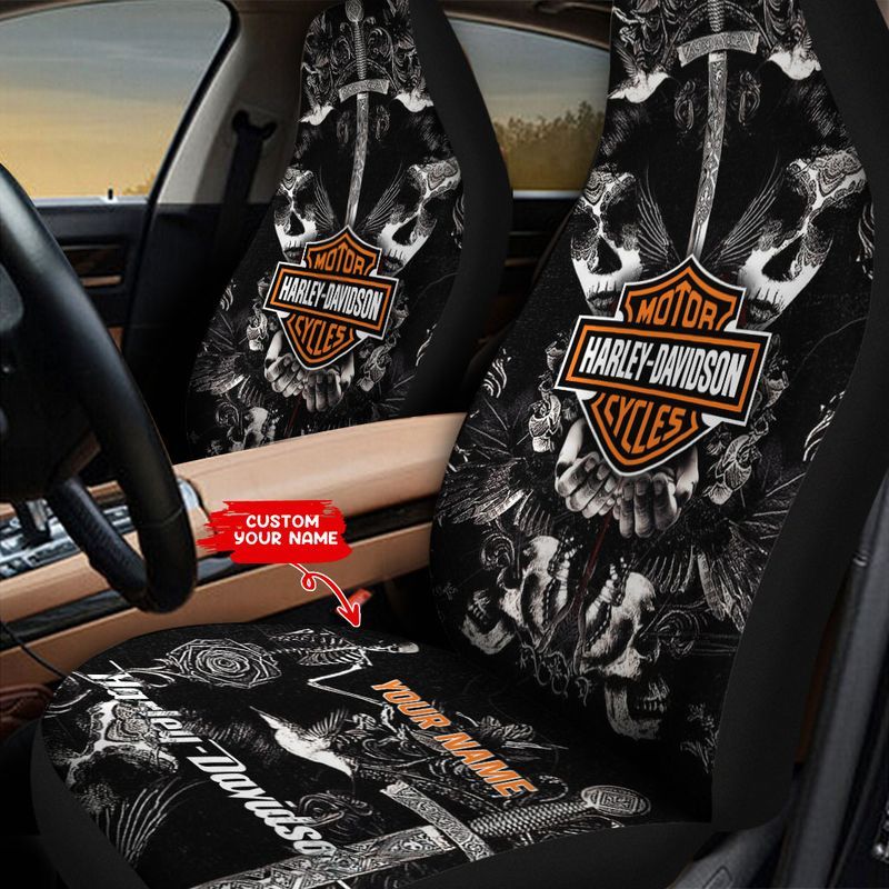 HARLEY DAVIDSON CAR SEAT COVERS NABG48 GladysClothing Print On Demand Store