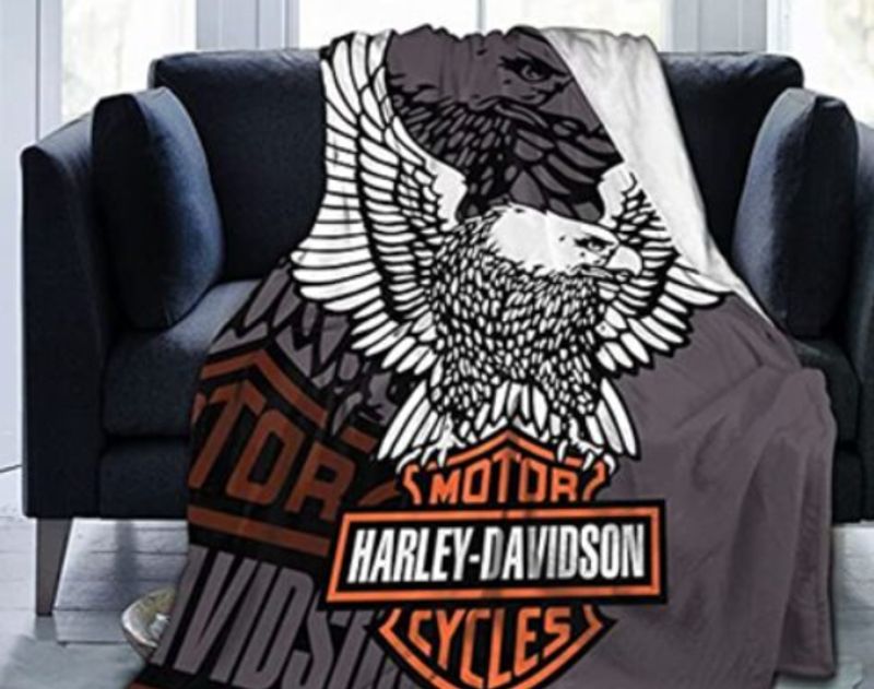 Harley Davidson Motorcycle Blanket NAAR591 gladysclothing