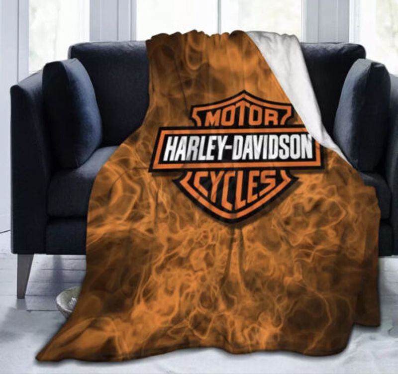 Harley Davidson Motorcycle Blanket NAAR599 GladysClothing Print On