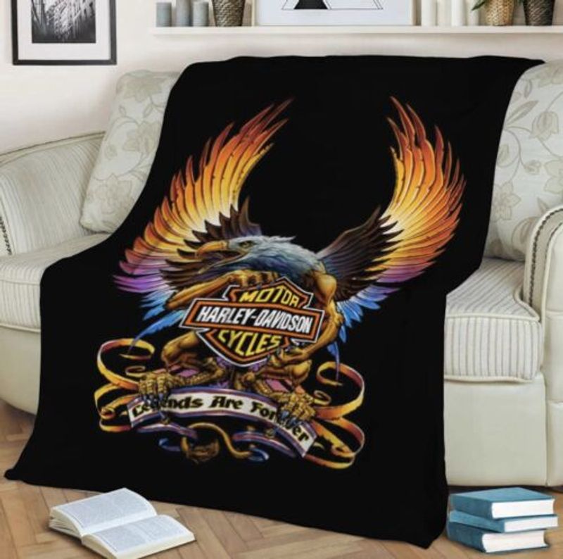 Harley Davidson Motorcycle Blanket NAMA508 GladysClothing Print On