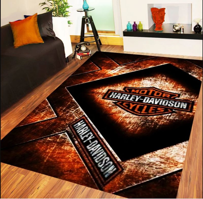 Harley Davidson Motorcycle Rug Home Floor Decor NAAL119 ...