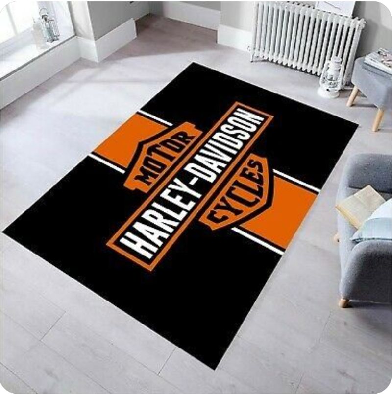 Harley Davidson Motorcycle Rug Home Floor Decor NAAL145 ...