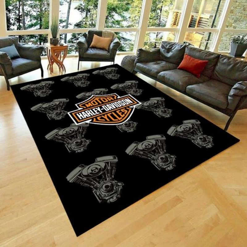 Harley Davidson Motorcycle Rug Home Floor Decor NALA493 gladysclothing