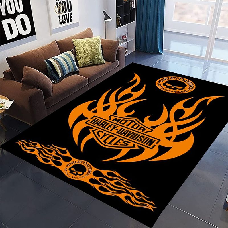 Harley Davidson Motorcycle Rug Home Floor Decor NASA342 ...