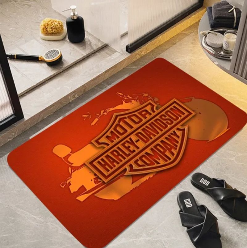 Harley Davidson Motorcycle Doormat NAIA250 GladysClothing Print On