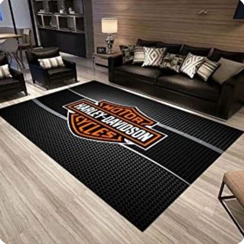 Harley Davidson Motorcycle Rug Home Floor Decor NAAL138