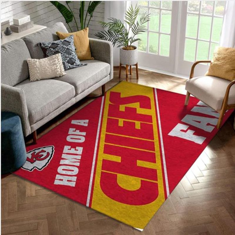 NFL Sport Kansas City Chiefs Home Of A Fan Rug Home Floor Decor NABJ09 GladysClothing Print
