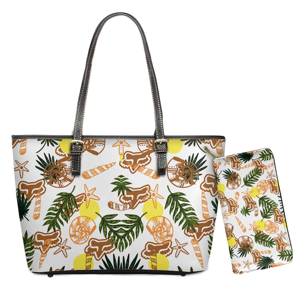 Fox Racing Leather Tote Bag and Wallet VD09