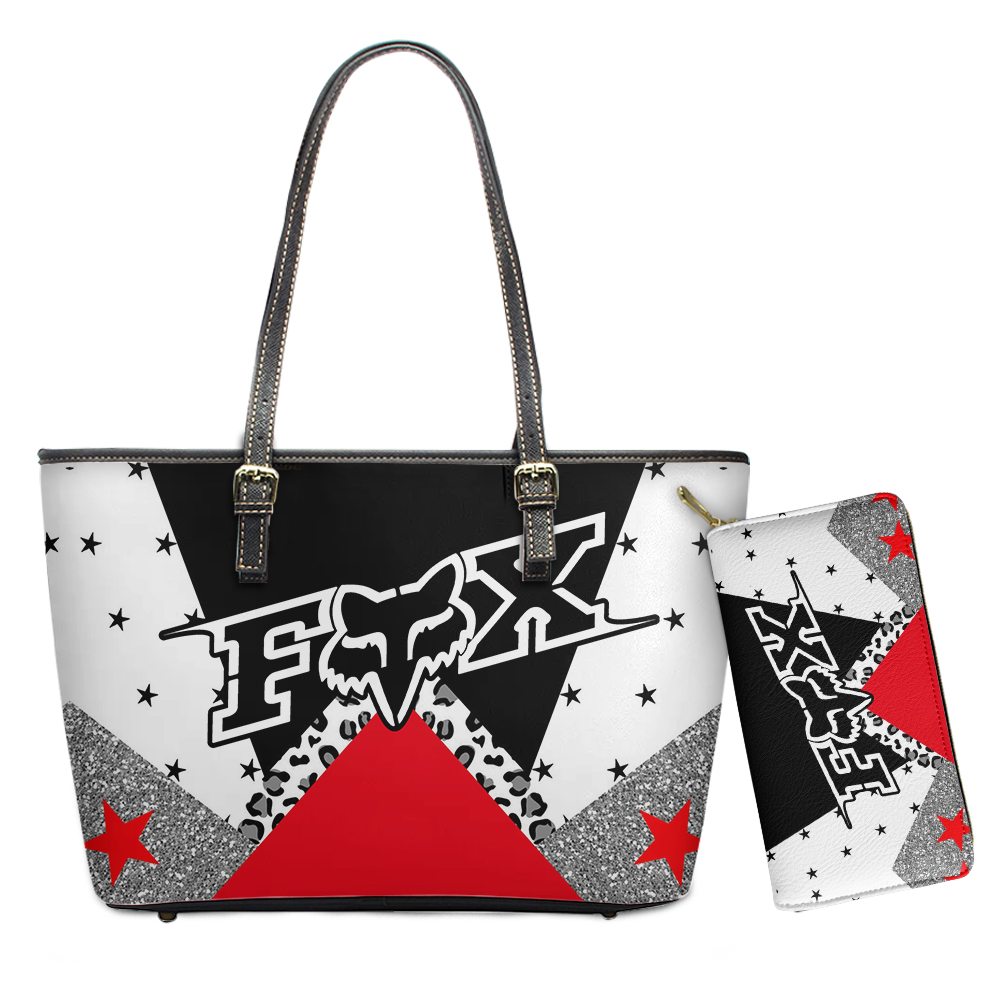 Fox Racing Leather Tote Bag and Wallet VD10