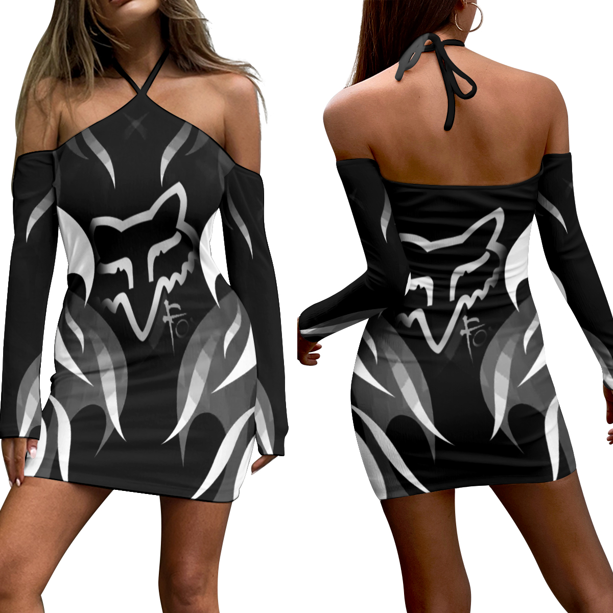 FR Women's Halter Lace-up Dress 43