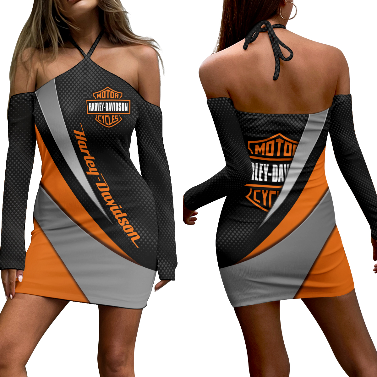 HD Women's Halter Lace-up Dress 06