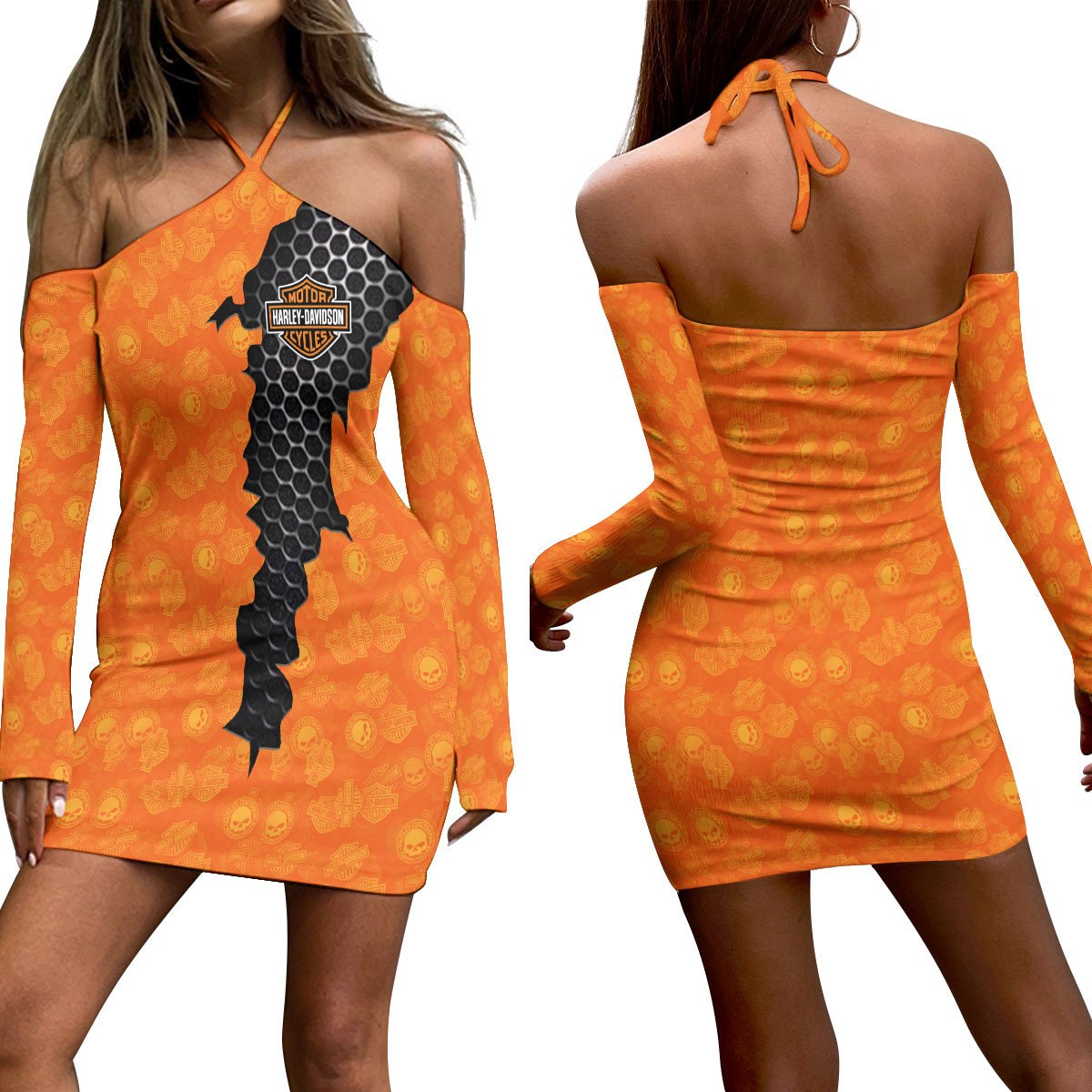 HD Women's Halter Lace-up Dress 28