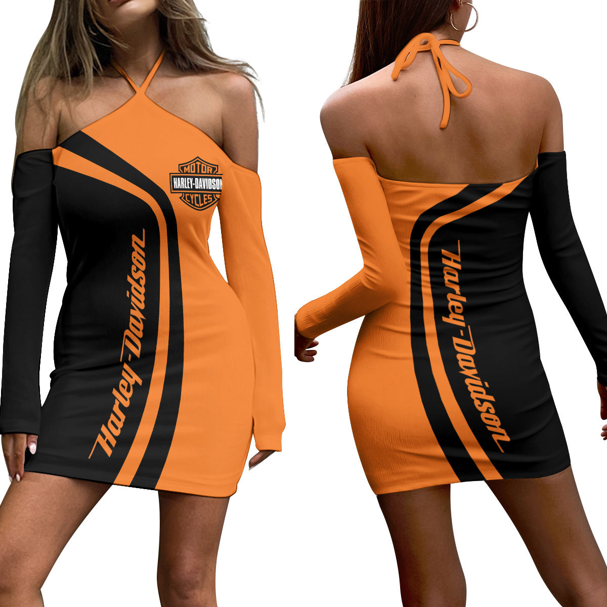 HD Women's Halter Lace-up Dress 30